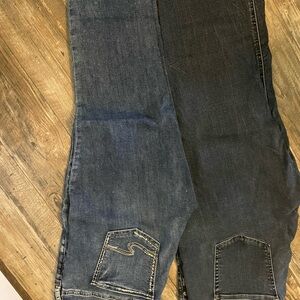 Silver Jeans Blue and Black Straight Leg Denim